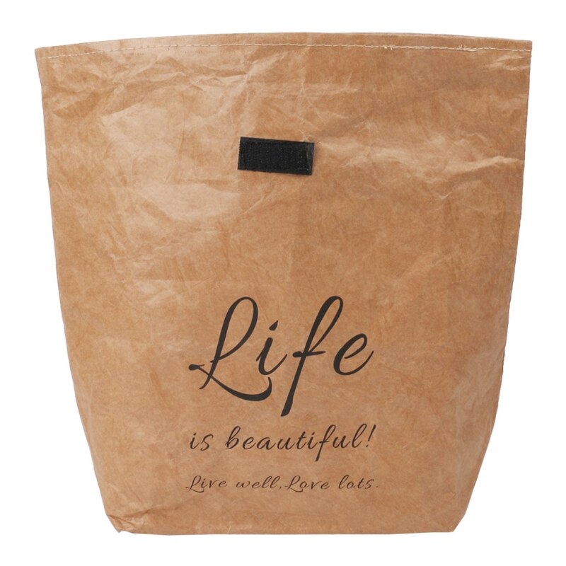 Kraft Paper Snack Lunch Bags Reusable Insulated Thermal Merchandise Grocery Bag