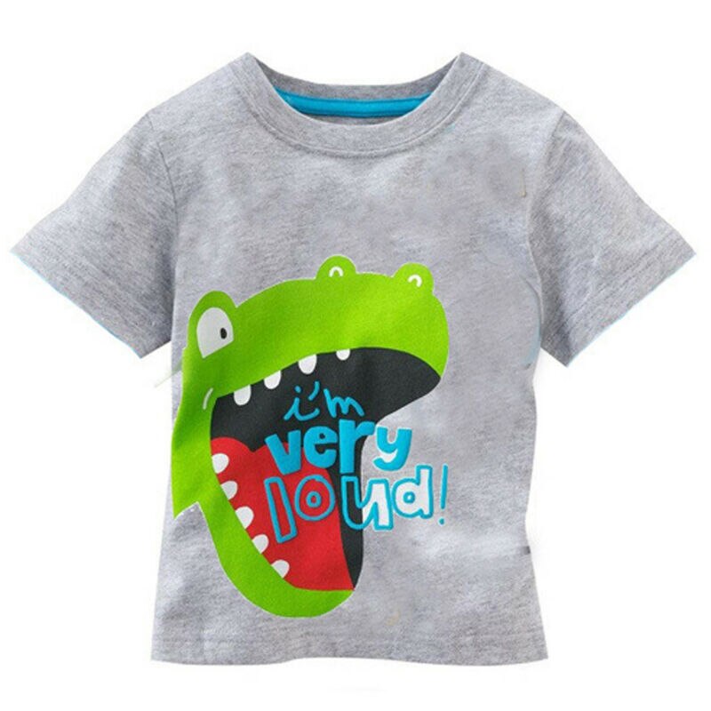 Pudcoco Baby Baby Kids Peuter Jongens Cartoon Animal Print Katoen Tops T-shirt Kleding Outfits