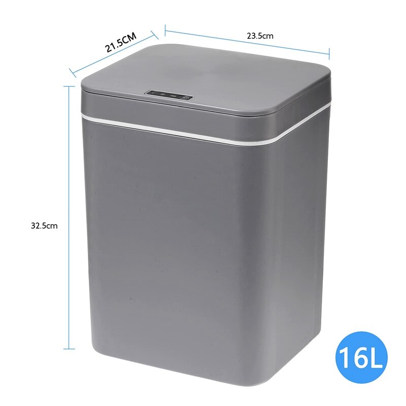 Kitchen Move Deksel van automatische afvalbak Plastique 31cm Argent