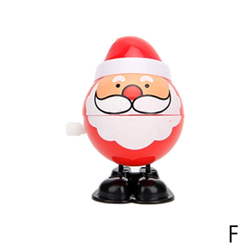Jouet de saut mécanique de noël pour enfants, Mini de noël Vintage, bonhomme de neige à remonter, drôle: F