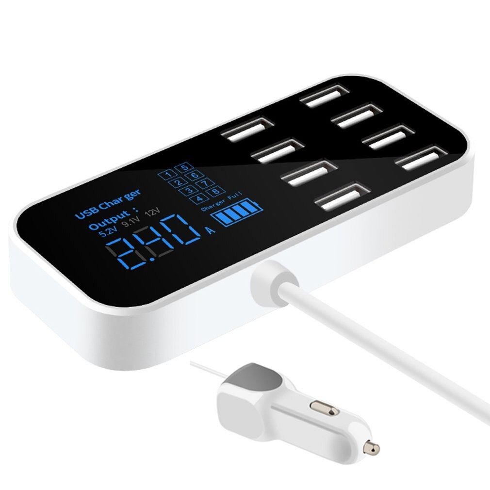 A9S Multi Fast USB Charger Charge Multiple 8 USB Phone Charging Station Universal USB HUB Charger LED Display