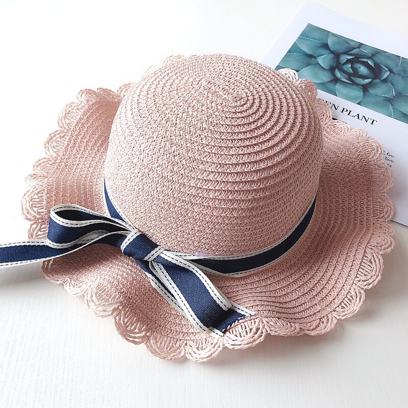 Cute Child Girls Summer Hat Straw Hat Panama Cap Fashionable Handmade Casual Bowknot Sun Hats for Girls Straw Hat gorro