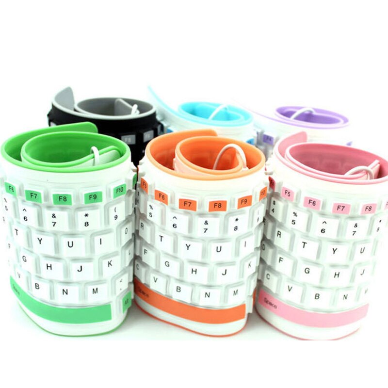 Tragbare Weichen Wasserdichte Silikon Flexible Roll Up Stille Tastatur für Laptop Staub und Wasserdichte Tastatur
