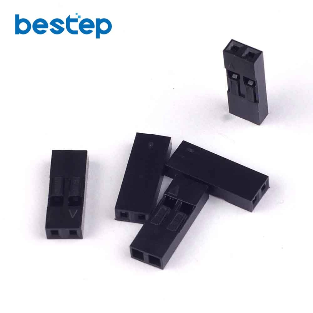 200 stk 2.54mm 2 pin 2p dupont stik dupont plast skal stik dupont jumper ledning kabel pin header