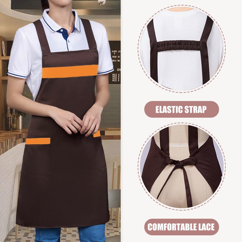 Elastische Waterdichte Keukenschort Keuken Houden Kleding Schoon Mouwloze Mannen Vrouwen Schort XRQ88