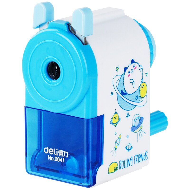 Afilador de lápiz con manivela Deli 0641, máquina coreana, artículos de papelería para estudiantes,