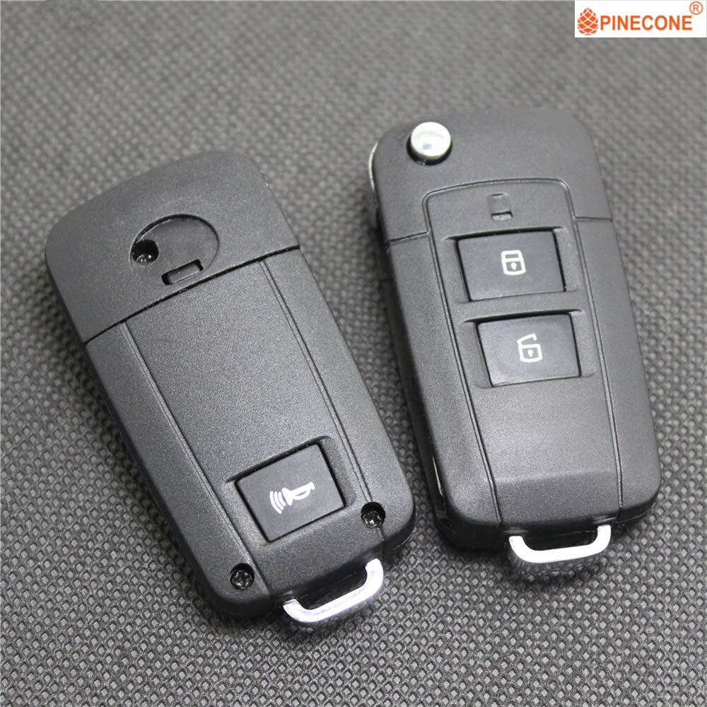 Dennenappel Key Case Voor Hyundai Tucson Sleutel 2 + 1 Knoppen Ongecensureerd Blade Gewijzigd Afstandsbediening Flip Folding Autosleutel Shell behuizing