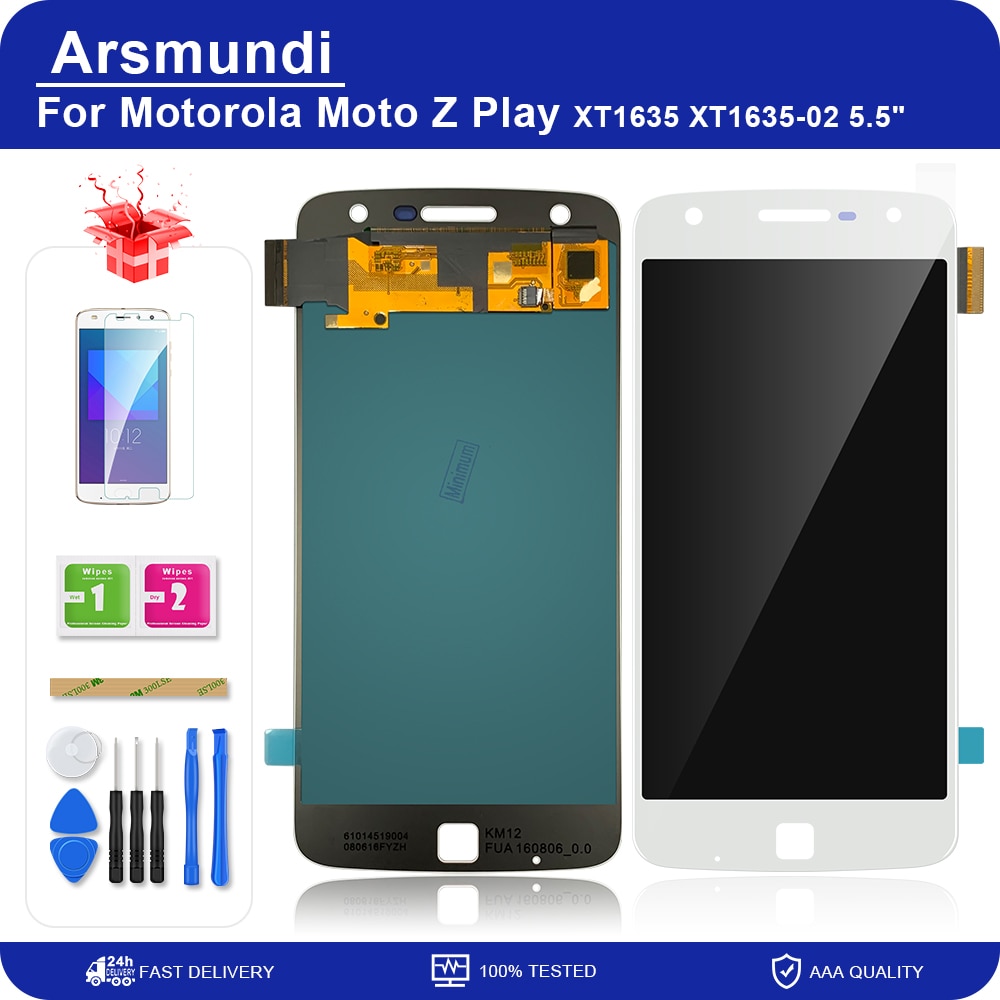 Voor Motorola Moto Z Spelen XT1635 XT1635-02 5.5 "Amoled Lcd Touch Screen Digitizer Vergadering Vervanging Lcd +