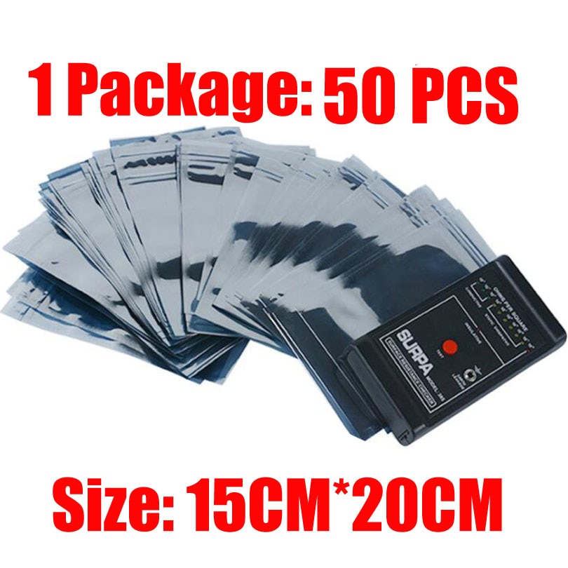 Anti-static shielding bag ESD dust-proof packaging bag flat zipper lock anti-horizontal self-sealing storage static bag