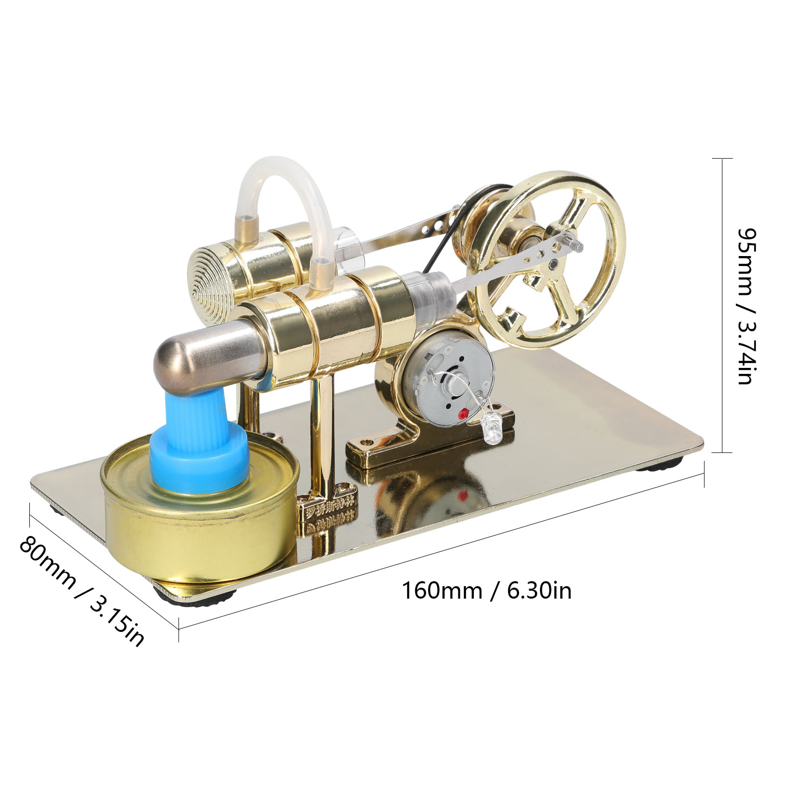 Stirling Engine Motor Model Heat Power Generator Science Education Experiment DIY Module for Kids