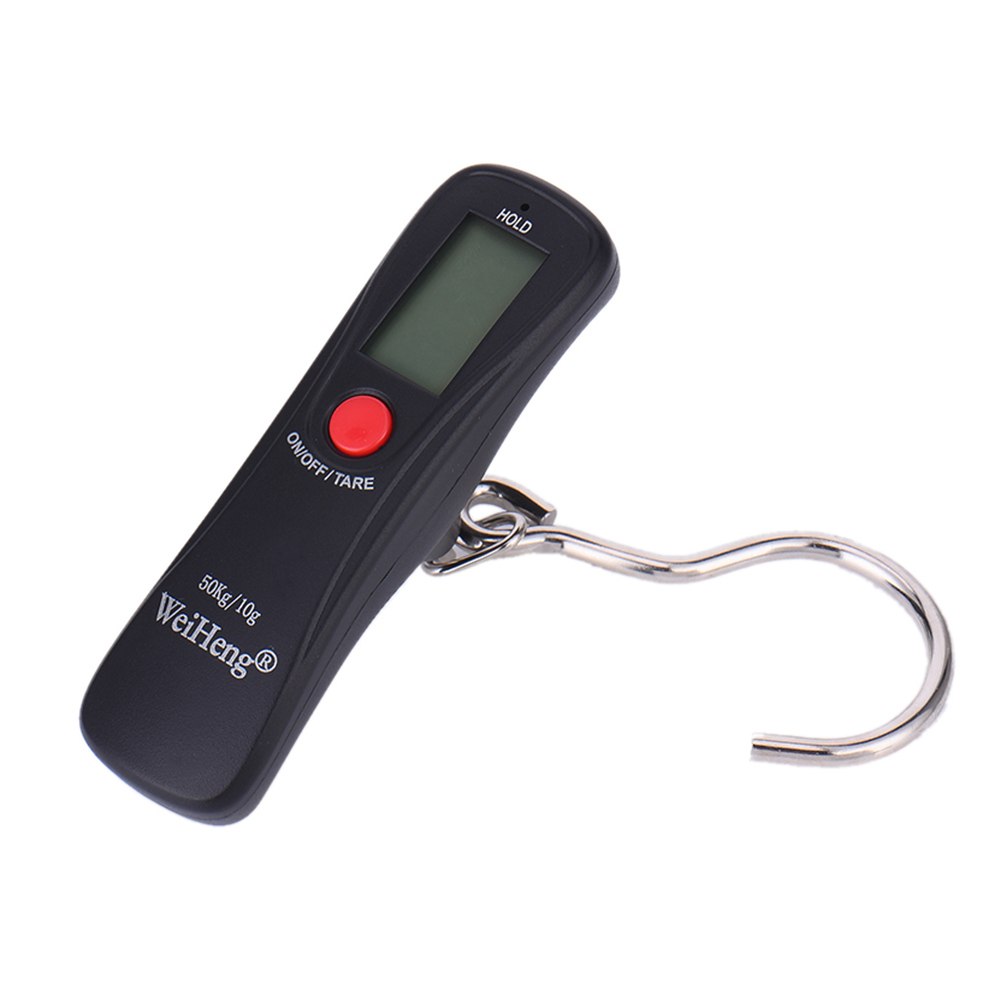 Useful Portable 50Kg LCD Display Digital Hanging Scales Electronic Weight Fishing Hook Scale Black Kitchen Scales