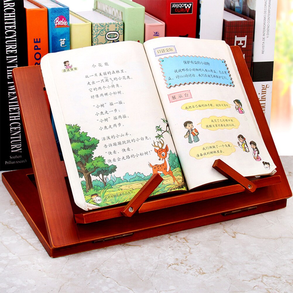 Læsning beslag childern justerbar vinkel talestol kontor bord træ bog bog tablet papirvarer studerende foldbar hjem tegning