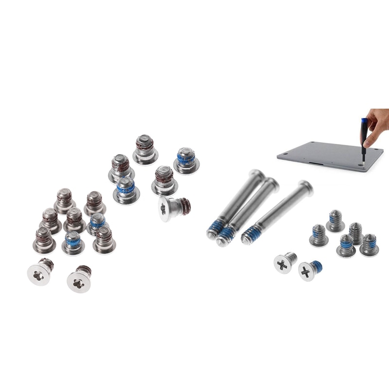 for Apple Pro 13Inch 15Inch 17Inch Back Cover Screw for A1278 A1286 A1297 Laptop Computer Repair Parts Silver Co: Default Title