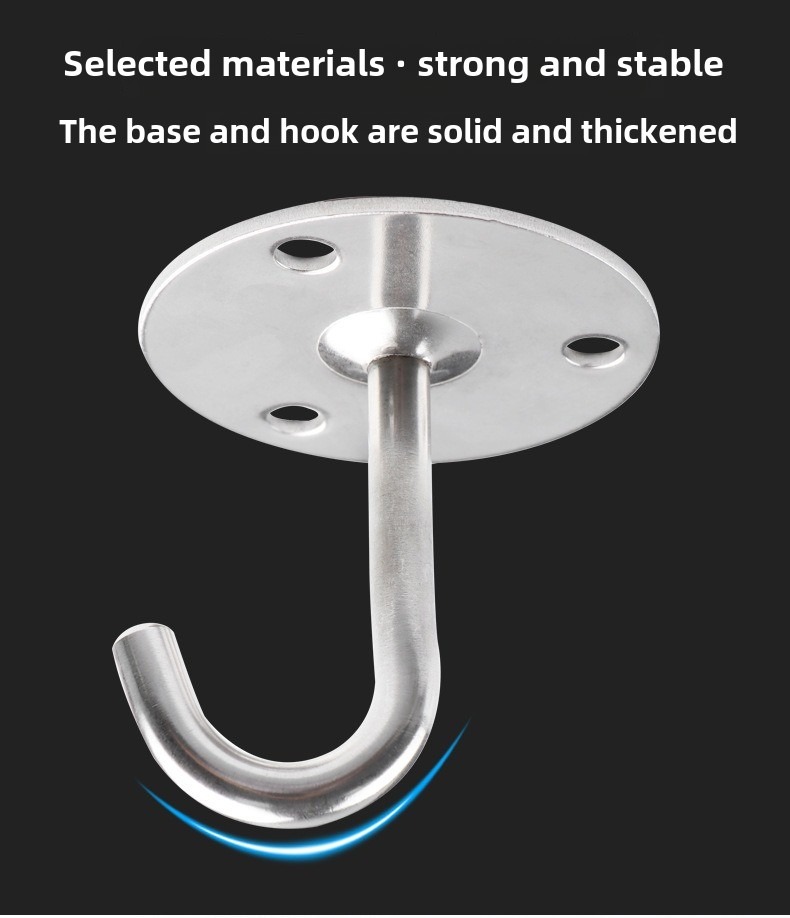 1/2/4pcsHook Eye Plate Heavy Oblong Duty Steel Stainless Pad Mount Wall U Boat Ceiling Hanger Ring Garage Hammock D Shape