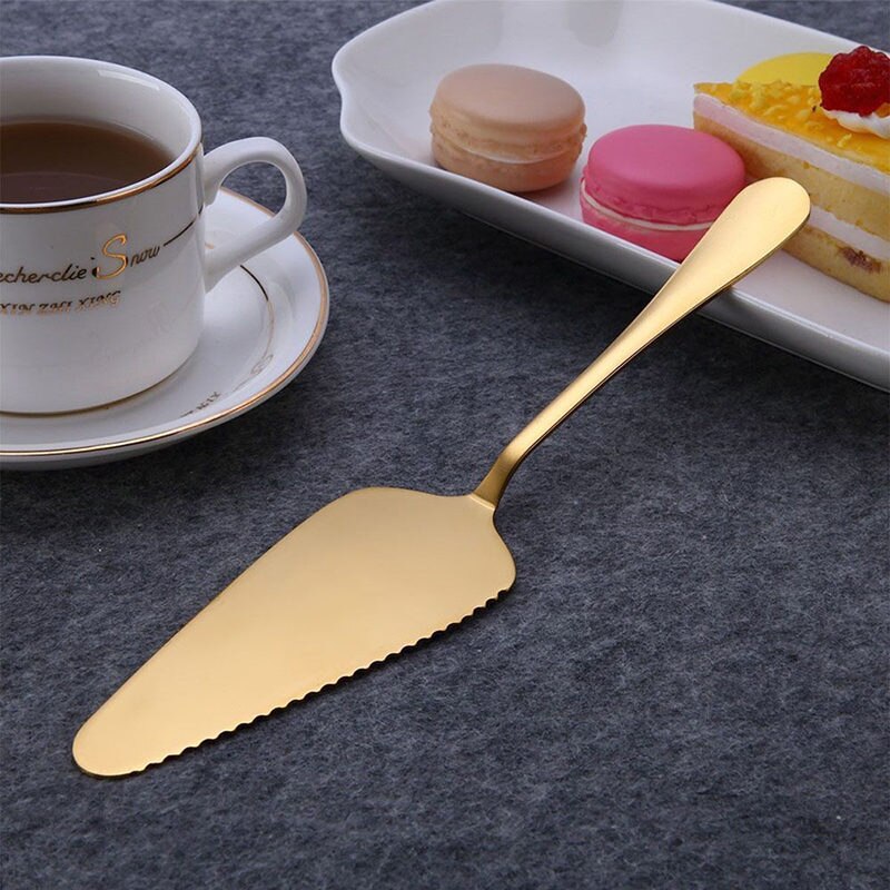 Useful Cake Server Stainless Steel Serrated Edge Blade Cutter Pie Pizza Server Cake Cutter Cake Holder Baking Kitchen Tools