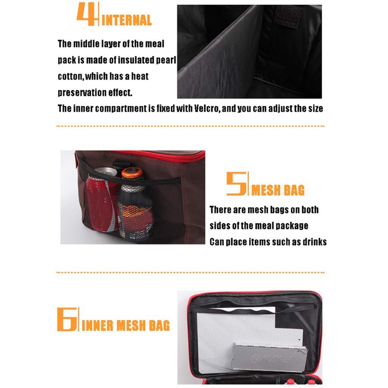 Bolsa de Picnic para acampar al aire libre, bolsa de contenedor de comida portátil para Camping, vajilla de Picnic salvaje, juego de utensilios de cocina al aire libre, olla, tanque de Gas