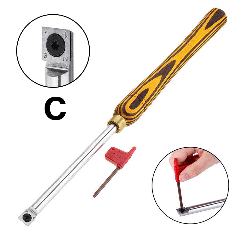 Hand Draaien Tool Getipt Hout Draaibank Carbide Schacht Beitel Diamant Ronde Vierkante Insert Tool Set Machine Tools Accessoires