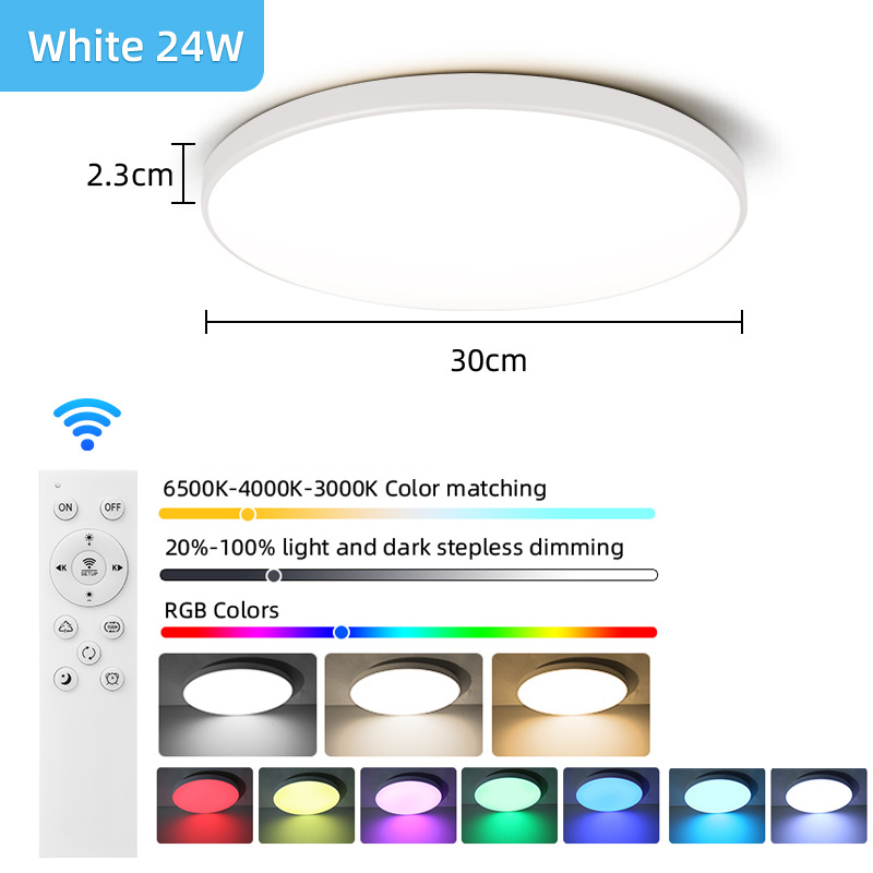 Ultra-Dunne Led Plafondlamp AC85-265V Indoor Badkamer Lamp Led Plafondpaneel Voor Woonkamer Slaapkamer Stofdichte Led Plafondlamp: S / violet