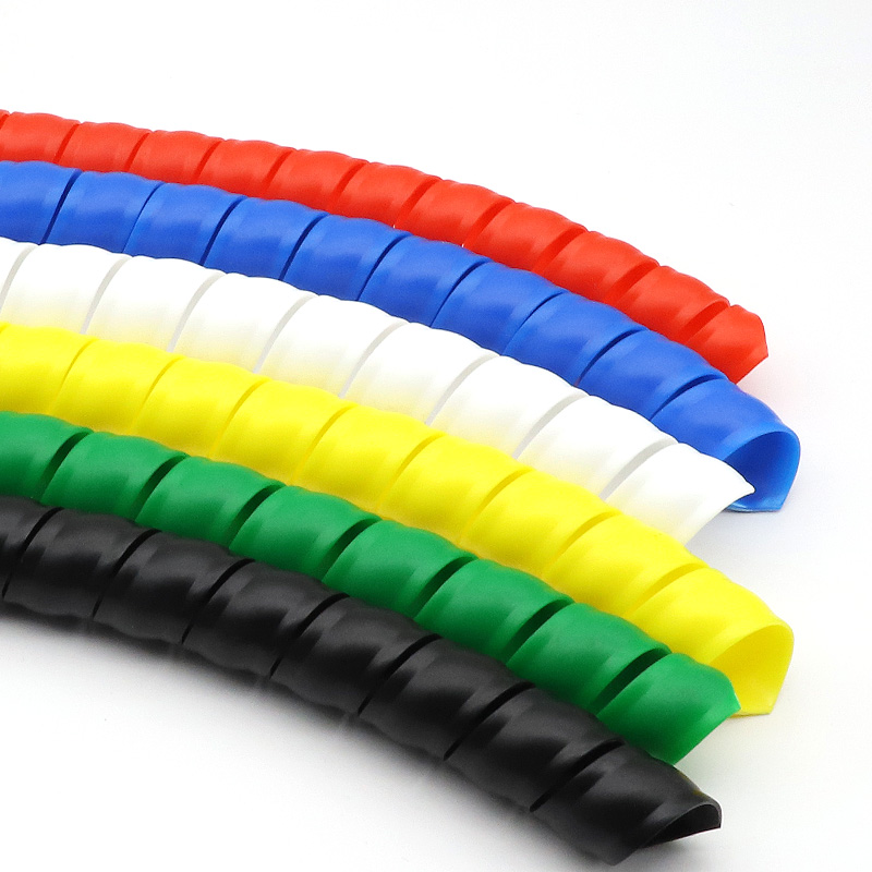 2M Lange 8/10/12mm Kabel Bescherming Hoes Spiraal Wond Flexibele Draad Organisator Isolatie Mouw Draad kronkelende Protector
