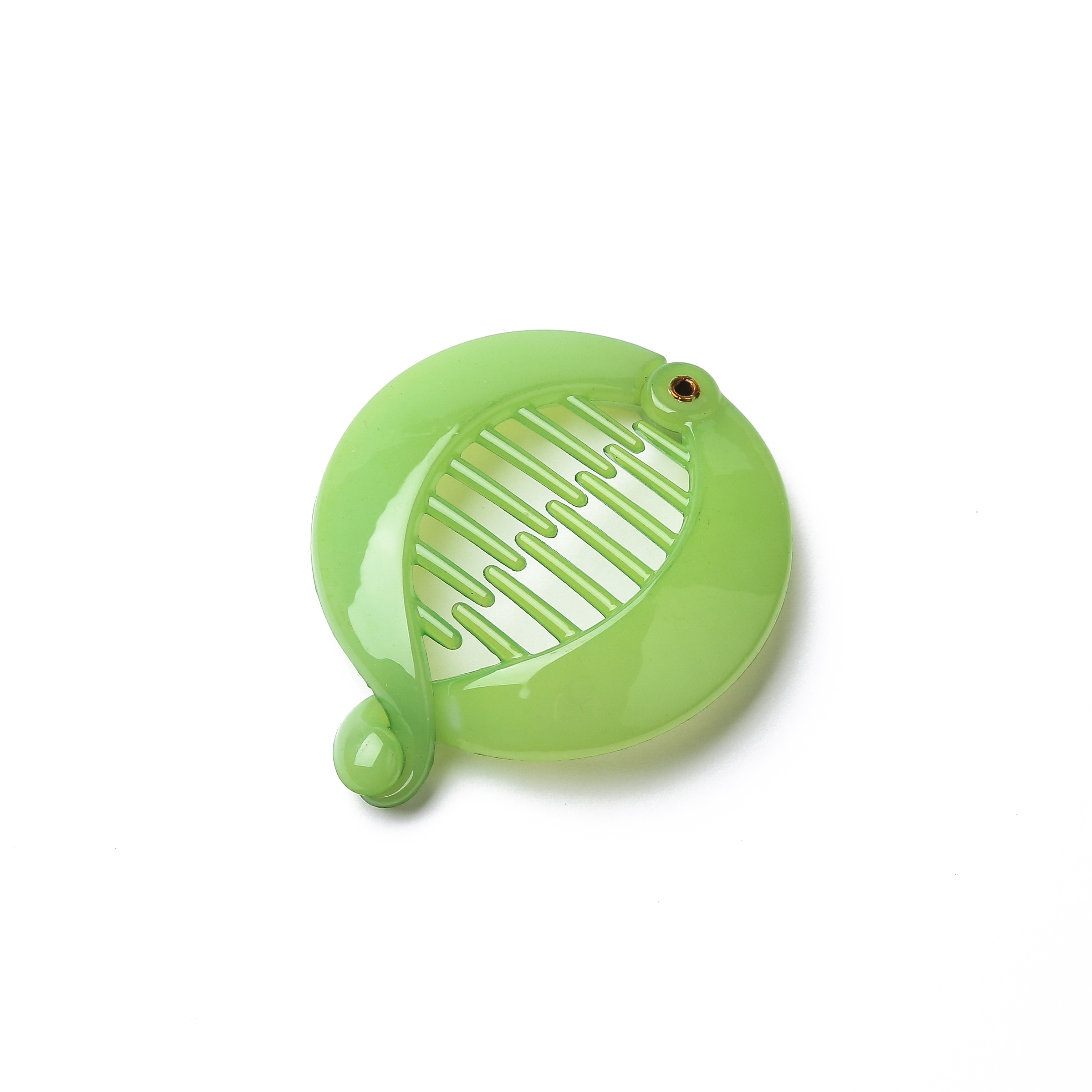 Prettyou 2.5 "/5Cm Moeiteloze Schoonheid Diverse Side Kammen Paardenstaart Haar Clip Kam Pin Ronde Banana Clips Voor vrouwen: green