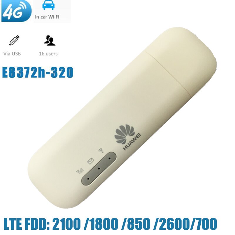 Ulåst huawei e8372h-320 e8372 wingle lte universal 4g modem sim-kort usb wifi mobil