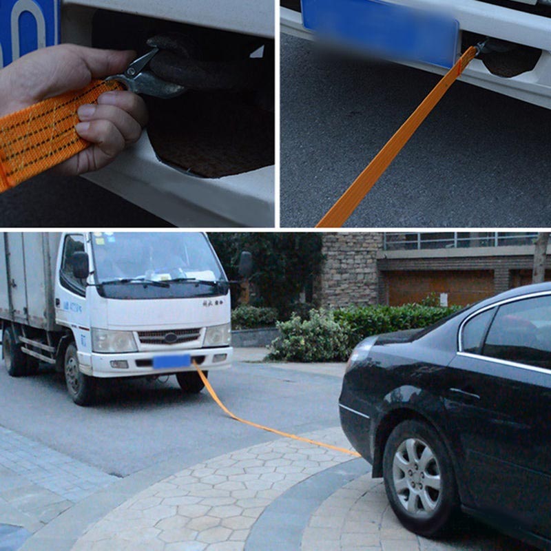 NEUE 3M 3 Tonnen Abschleppen Seil Strape Kabel Mit U Haken Schäkel Hohe