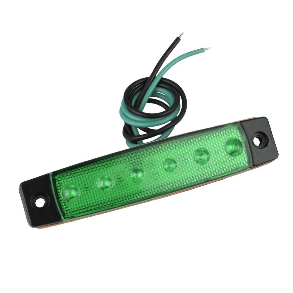 Lastbil led 24v trailer lygter 6 led bag bagside markeringslys baglygter grøn lastbil lastbil led lys