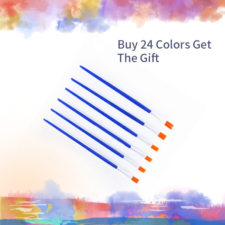 Acrylic Paint Set 12/18/24 Colors 12ml Tubes Drawing Painting Pigment Used in Arts and Crafts