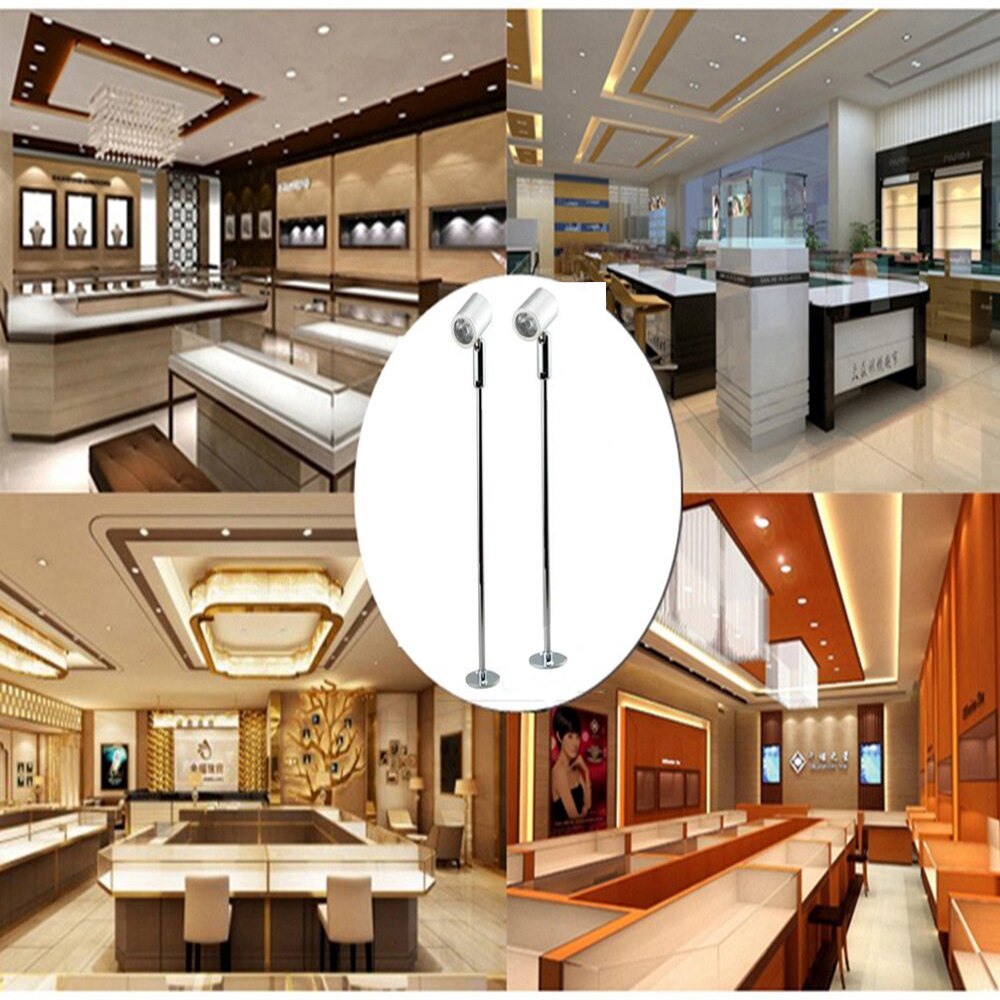 4 Pcs 1W 3W Led Licht Voor Showcase Led Vitrine Verlichting Display Spotlight Voor Sieraden Boutique Kast Foto 15 Cm