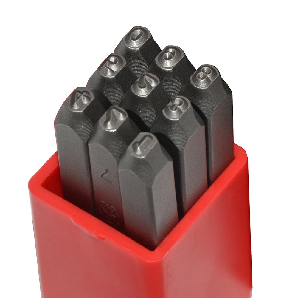 3/32"(2.5mm) Number Reverse Metal Punch Stamp Stamping Tool Case Electroplated Hard Carbon Tools to Stamp/Punch Metal, Jewelry