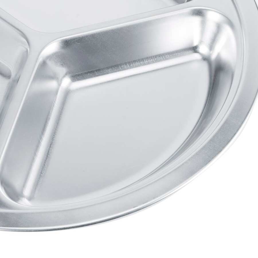Thicken Divided Plate Dinner Tray Round Divided Service Plate for Home