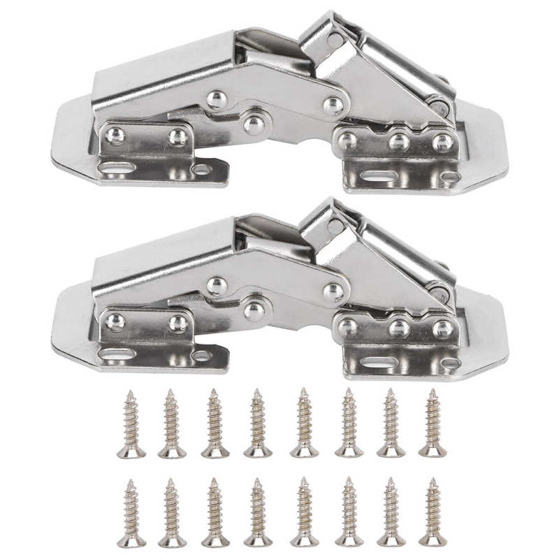 door lock with sliding door lock latches 2Set Buffer Hinge Bridge Shaped Damping Hinge Set for Closet Cabinet Wardrobe