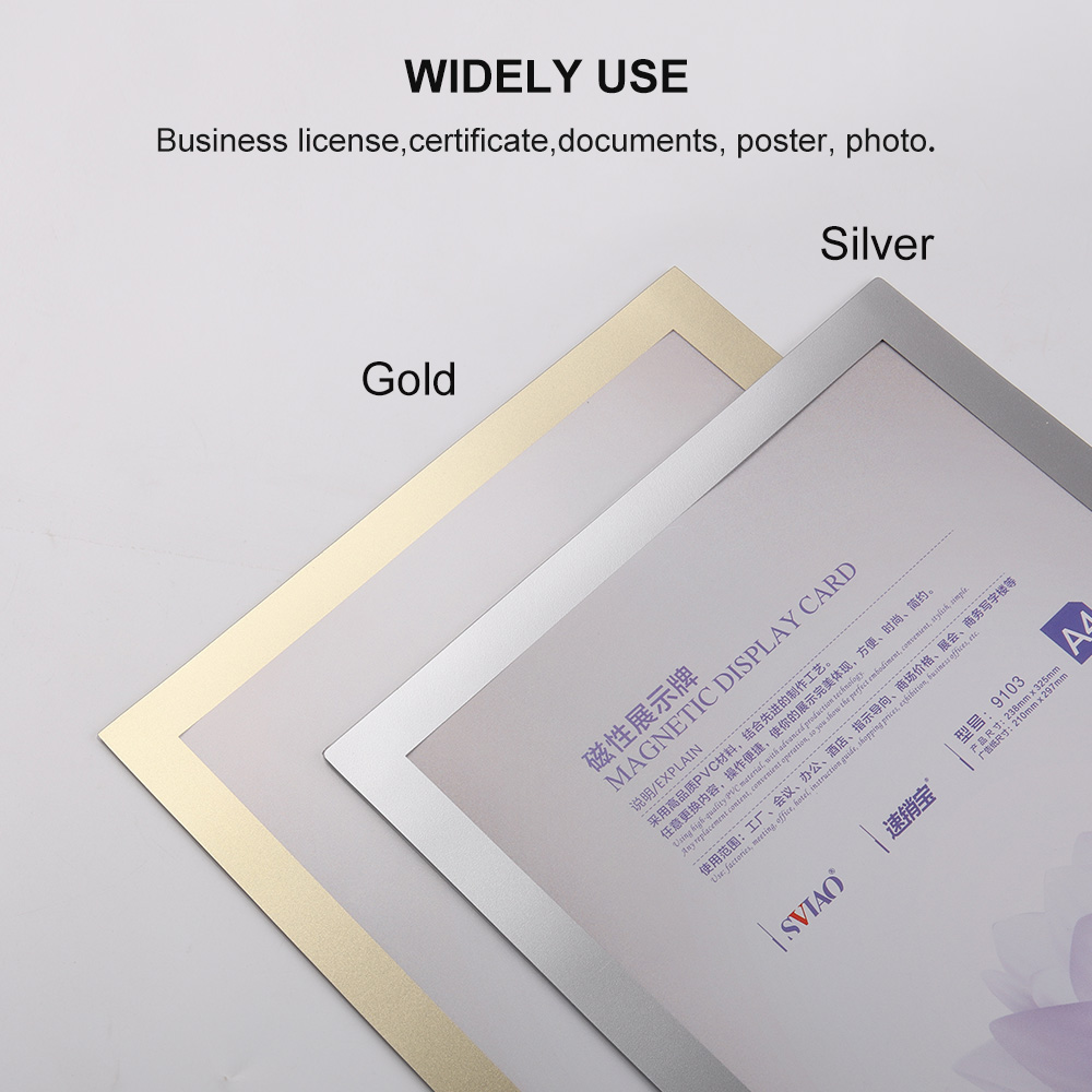 Sviao A4 Zelfklevende Magnetische Frame Wall Mounted Pvc Poster Display Board Foto Frame Teken Houder