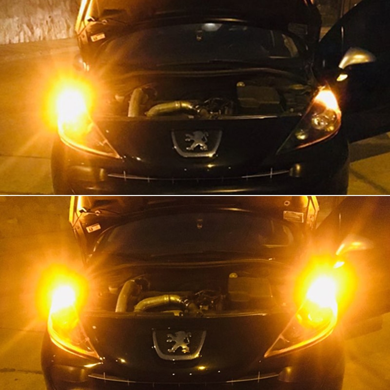 Luz Led de marcha atrás para coche, Bombilla de señal de giro automática, superbrillante, BA15S, P21W, 1157, BAY15D, P21/5W, 12V, blanco, rojo