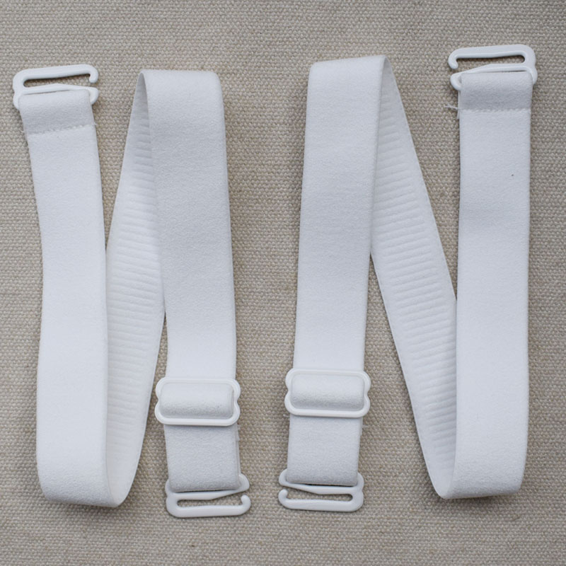 Correas de sujetador de hombro de repuesto, 15mm, 18mm de ancho, elástico, ajustable, extraíble, multicolor, accesorios de correa para sujetador de mujer, lencería: Marfíl