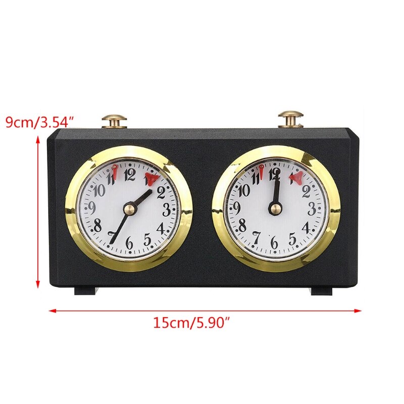 Schaaktimer, schaakklok speltimer analoge klok schaaktimer i-go optellen afteltimer, internationaal
