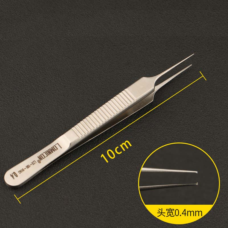 Fat tweezers Double eyelid fine tweezers No hook tethering tweezers Eye plastic tweezers: Brown