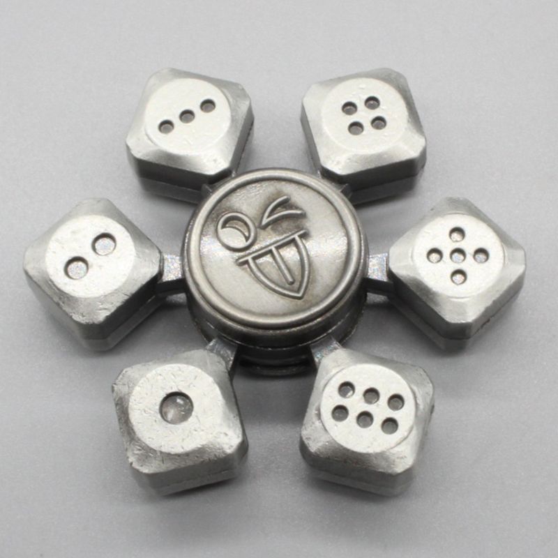 Hand Spinner Game Dice Style Zinc Alloy Bearing High Speed Spinning Relief Toy XXFE