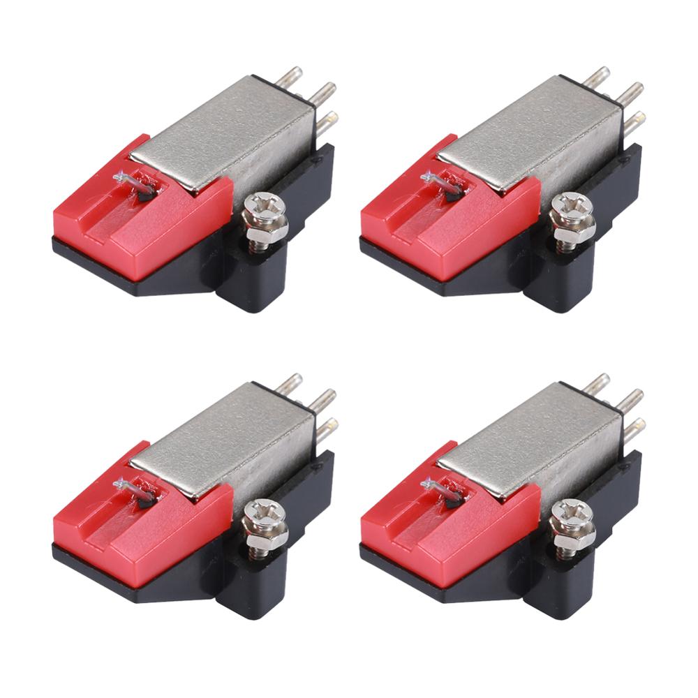 Dual ziehen um Magnet Plattenspieler Patrone mit Stereo Stift Nadel Vinyl Plattenspieler Phonographen Stift Ersatz Zubehör: 4Stck
