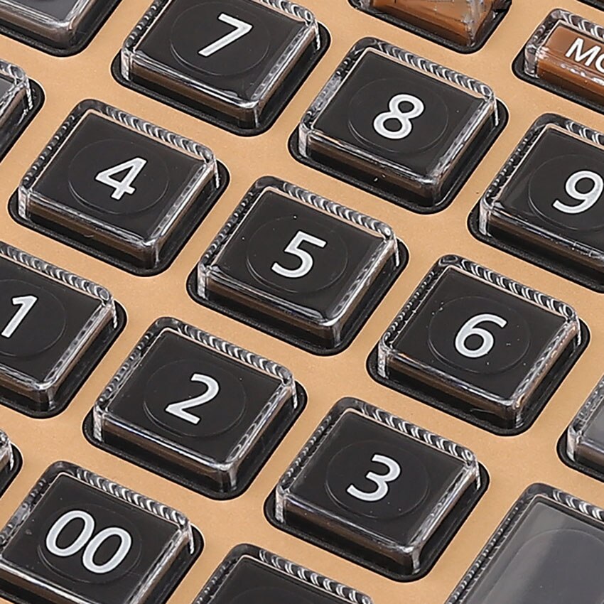 Desktop Calculator 12-Digits LCD Display Electronic Calculator Big Buttons Multifunctional office stationery Alarm Function