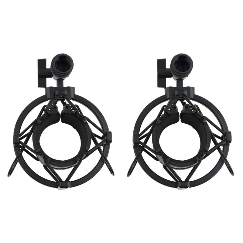 2x Mikrofon-Clip Universal – Verstellbar, Für Mikros 32-60 Mm, Inkl. Adapter