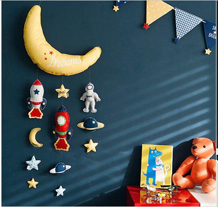 Koreansk og japansk sky raketvæg ornament diy ballon stjerne væghængende indretning børneværelsesdekorationer foto rekvisitter baby telt: Astronaut