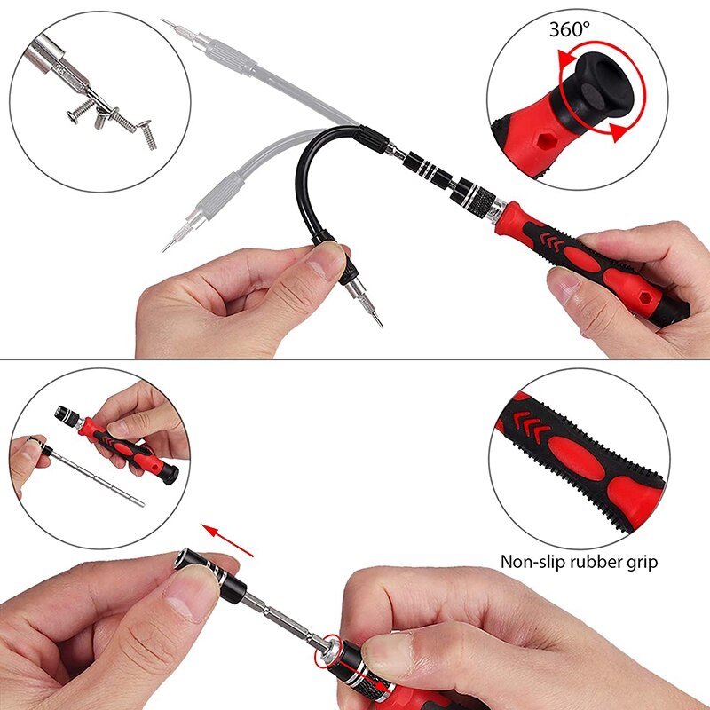 121 in 1 Precision Screwdriver Set Computer Repair Kit with 101 netic Bit and 21 Practical Repair Tools