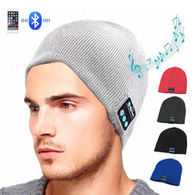 HLTON Slimme Cap Zachte Warme Hoed Draadloze Bluetooth Headset Hoofdtelefoon Luidspreker Mic Bluetooth Muziek Hoed Voor Smart Telefoon