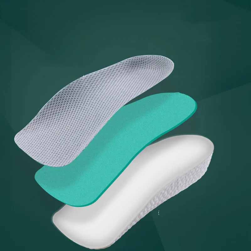 1 paio di solette per scarpe mezza soletta traspirante aumentare l'inserto del tallone scarpe sportive cuscino imbottito Unisex 1.5-3.5cm altezza aumentare solette