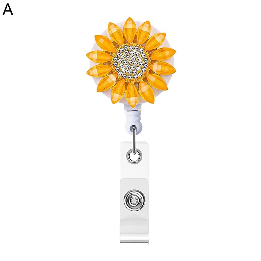 Badge Reel Chic Draagbare Studenten Badge Reel Clip Compact Ingelegd Badge Clip:  A