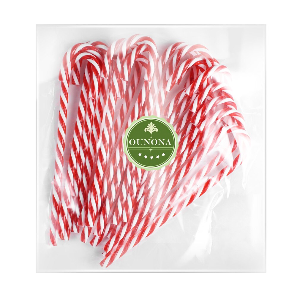 18 Pcs Twinkling Candy Canes Party Crutch Lawn Stakes for Christmas Tree