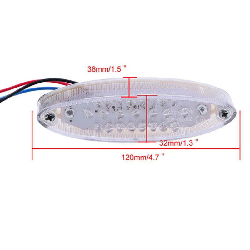 Luz trasera de señal LED ahumada modificada para motocicleta, luz de freno LED, luz trasera para motocicleta