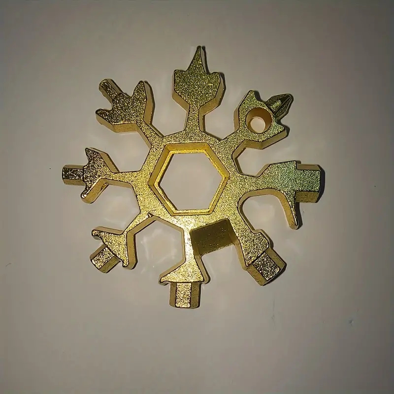 Universal Tragbare 18-in-1 EDC Schneeflocke Drehmomentschlüssel Multi-tool Werkzeuge Set Multifunktions Hand Werkzeuge Manuelle Werkzeug: Gold