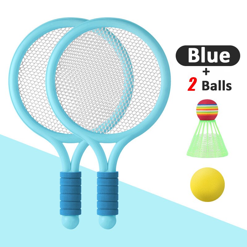 Set di racchette da Badminton per bambini tuta da racchetta da Tennis con 2 palline allenamento per bambini gioco di Sport Indoor e Outdoor due modi per giocare: Blue Set